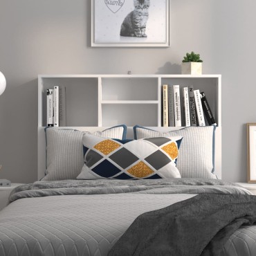 vidaXL Κεφαλάρι Με Αποθηκευτικό Χώρο Λευκό 100x19x103,5cm 1 τεμ.