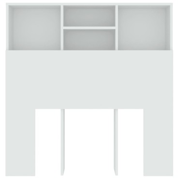 vidaXL Κεφαλάρι Με Αποθηκευτικό Χώρο Λευκό 100x19x103,5cm 1 τεμ.