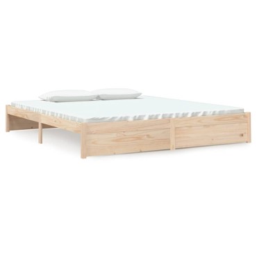 vidaXL Πλαίσιο Κρεβατιού 180 x 200 εκ. Μασίφ Ξύλο Super King Size