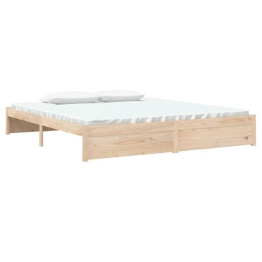 vidaXL Πλαίσιο Κρεβατιού 180 x 200 εκ. Μασίφ Ξύλο Super King Size