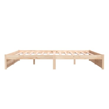 vidaXL Σκελετός Κρεβατιού Χωρίς Στρώμα 200x200cm Μασίφ Ξύλο 1 τεμ. - Διπλό