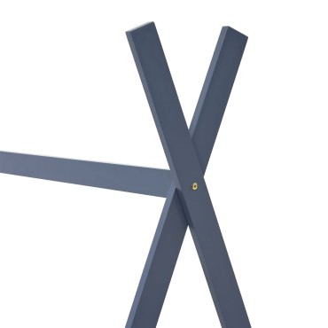 vidaXL Πλαίσιο Κρεβατιού Παιδικό Γκρι 90x200cm από Μασίφ Ξύλο Πεύκου 1 τεμ. - Μονό