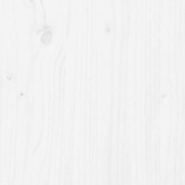 vidaXL Πλαίσιο Κρεβατιού Λευκό 140x200cm από Μασίφ Ξύλο 1 τεμ. - Διπλό