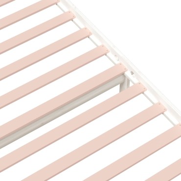 vidaXL Πλαίσιο Κρεβατιού Λευκό 90x190cm Μασίφ Ξύλο Single 1 τεμ. - Μονό