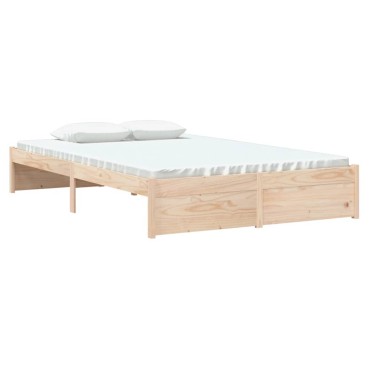 vidaXL Σκελετός Κρεβατιού Χωρίς Στρώμα 120x200cm Μασίφ Ξύλο 1 τεμ. - Μονό