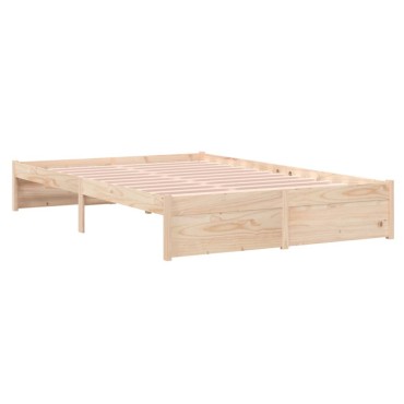 vidaXL Σκελετός Κρεβατιού Χωρίς Στρώμα 120x200cm Μασίφ Ξύλο 1 τεμ. - Μονό