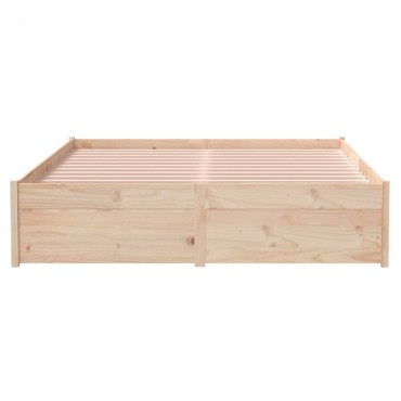 vidaXL Σκελετός Κρεβατιού Χωρίς Στρώμα 120x200cm Μασίφ Ξύλο 1 τεμ. - Μονό