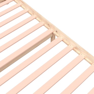 vidaXL Σκελετός Κρεβατιού Χωρίς Στρώμα 120x200cm Μασίφ Ξύλο 1 τεμ. - Μονό