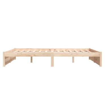 vidaXL Σκελετός Κρεβατιού Χωρίς Στρώμα 160x200cm Μασίφ Ξύλο 1 τεμ. - Διπλό