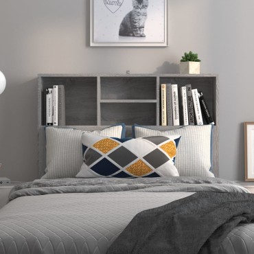 vidaXL Κεφαλάρι Με Αποθηκευτικό Χώρο Γκρι Sonoma 100x19x103,5cm 1 τεμ.