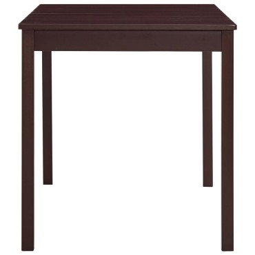 vidaXL Τραπεζαρία Σκούρο Καφέ 140x70x73cm από Ξύλο Πεύκου 1 τεμ.