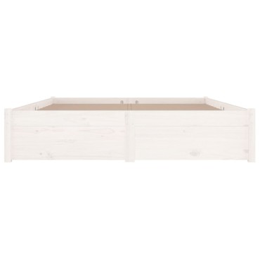 vidaXL Πλαίσιο Κρεβατιού με Συρτάρια Λευκό 160x200cm 1 τεμ. - Διπλό