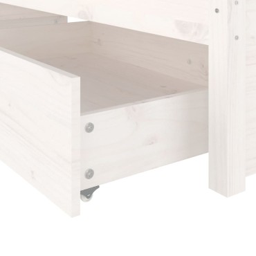 vidaXL Πλαίσιο Κρεβατιού με Συρτάρια Λευκό 160x200cm 1 τεμ. - Διπλό