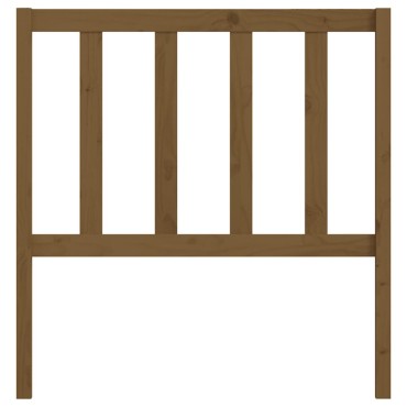 vidaXL Κεφαλάρι Κρεβατιού Καφέ Μελί 106x4x100cm Μασίφ Ξύλο Πεύκου 1 τεμ.