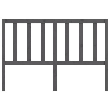 vidaXL Κεφαλάρι Κρεβατιού Γκρι 141x4x100cm από Μασίφ Ξύλο Πεύκου 1 τεμ.