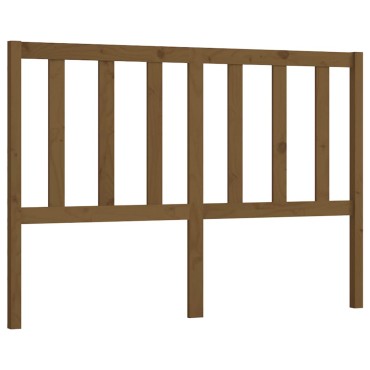 vidaXL Κεφαλάρι Κρεβατιού Μελί 141x4x100cm από Μασίφ Ξύλο Πεύκου 1 τεμ.
