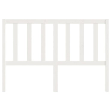 vidaXL Κεφαλάρι Κρεβατιού Λευκό 146x4x100cm Μασίφ Ξύλο Πεύκου 1 τεμ.