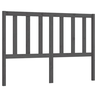 vidaXL Κεφαλάρι Κρεβατιού Γκρι 156x4x100cm από Μασίφ Ξύλο Πεύκου 1 τεμ.