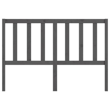 vidaXL Κεφαλάρι Κρεβατιού Γκρι 156x4x100cm από Μασίφ Ξύλο Πεύκου 1 τεμ.