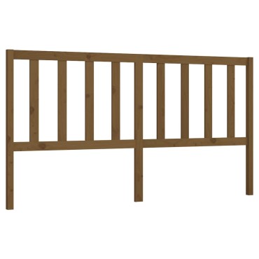 vidaXL Κεφαλάρι Κρεβατιού Μελί 186x4x100cm από Μασίφ Ξύλο Πεύκου 1 τεμ.