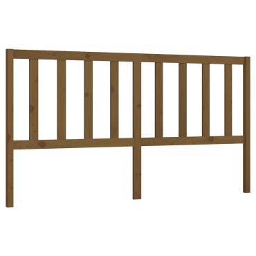 vidaXL Κεφαλάρι Κρεβατιού Μελί 206x4x100cm από Μασίφ Ξύλο Πεύκου 1 τεμ.
