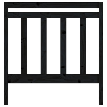 vidaXL Κεφαλάρι Κρεβατιού Μαύρο 96x4x100cm από Μασίφ Ξύλο Πεύκου 1 τεμ.