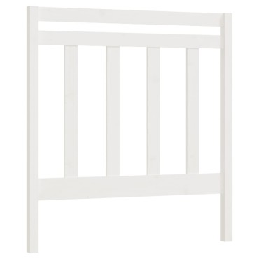 vidaXL Κεφαλάρι Κρεβατιού Λευκό 106x4x100cm Μασίφ Ξύλο Πεύκου 1 τεμ.