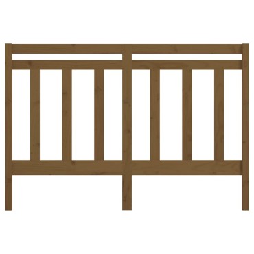 vidaXL Κεφαλάρι Κρεβατιού Μελί 126x4x100cm από Μασίφ Ξύλο Πεύκου 1 τεμ.