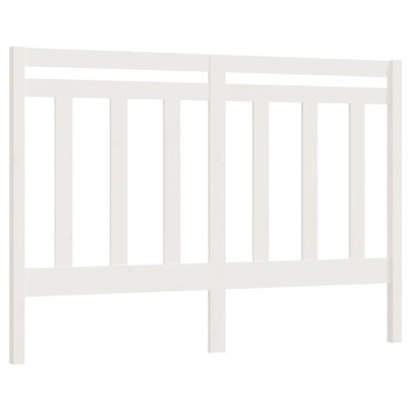 vidaXL Κεφαλάρι Κρεβατιού Λευκό 141x4x100cm Μασίφ Ξύλο Πεύκου 1 τεμ.