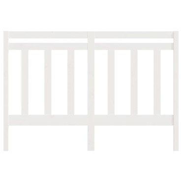 vidaXL Κεφαλάρι Κρεβατιού Λευκό 141x4x100cm Μασίφ Ξύλο Πεύκου 1 τεμ.