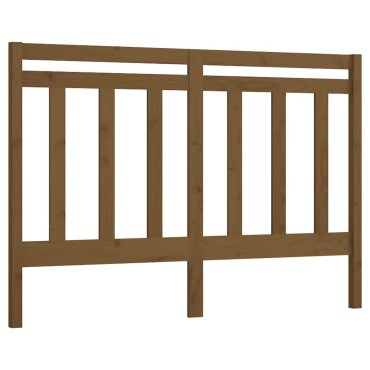 vidaXL Κεφαλάρι Κρεβατιού Μελί 141x4x100cm από Μασίφ Ξύλο Πεύκου 1 τεμ.