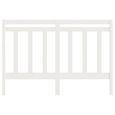 vidaXL Κεφαλάρι Κρεβατιού Λευκό 156x4x100cm Μασίφ Ξύλο Πεύκου 1 τεμ.