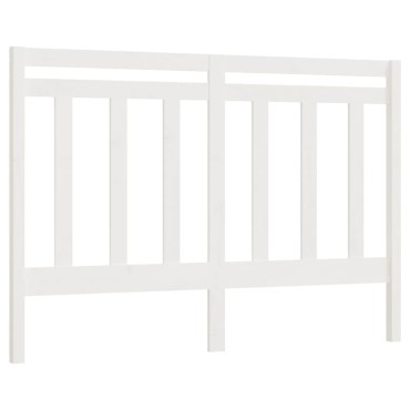 vidaXL Κεφαλάρι Κρεβατιού Λευκό 166x4x100cm Μασίφ Ξύλο Πεύκου 1 τεμ.