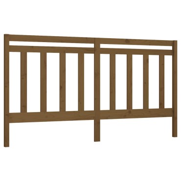 vidaXL Κεφαλάρι Κρεβατιού Μελί 206x4x100cm από Μασίφ Ξύλο Πεύκου 1 τεμ.