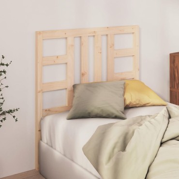 vidaXL Κεφαλάρι Κρεβατιού 81x4x100cm από Μασίφ Ξύλο Πεύκου 1 τεμ.