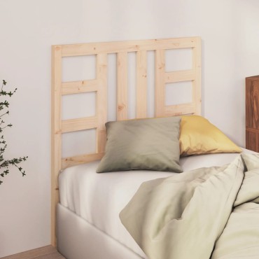 vidaXL Κεφαλάρι Κρεβατιού 106x4x100cm από Μασίφ Ξύλο Πεύκου 1 τεμ.