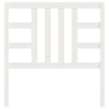 vidaXL Κεφαλάρι Κρεβατιού Λευκό 106x4x100cm Μασίφ Ξύλο Πεύκου 1 τεμ.