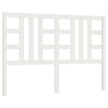 vidaXL Κεφαλάρι Κρεβατιού Λευκό 146x4x100cm Μασίφ Ξύλο Πεύκου 1 τεμ.