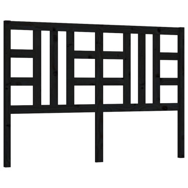 vidaXL Κεφαλάρι Κρεβατιού Μαύρο 166x4x100cm Μασίφ Ξύλο Πεύκου 1 τεμ.