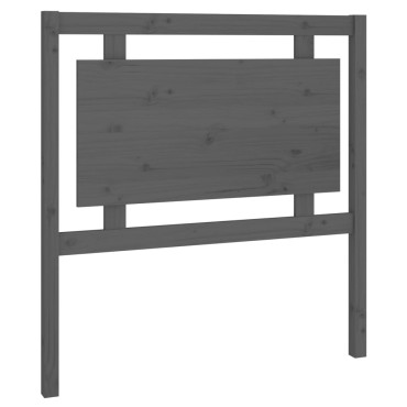 vidaXL Κεφαλάρι Κρεβατιού Γκρι 95,5x4x100cm από Μασίφ Ξύλο Πεύκου 1 τεμ.