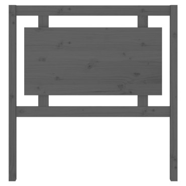 vidaXL Κεφαλάρι Κρεβατιού Γκρι 95,5x4x100cm από Μασίφ Ξύλο Πεύκου 1 τεμ.