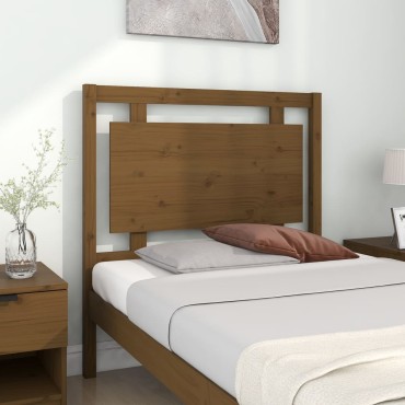 vidaXL Κεφαλάρι Κρεβατιού Μελί 95,5x4x100cm από Μασίφ Ξύλο Πεύκου 1 τεμ.
