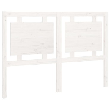 vidaXL Κεφαλάρι Κρεβατιού Λευκό 140,5x4x100cm Μασίφ Ξύλο Πεύκου 1 τεμ.
