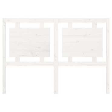 vidaXL Κεφαλάρι Κρεβατιού Λευκό 140,5x4x100cm Μασίφ Ξύλο Πεύκου 1 τεμ.