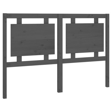 vidaXL Κεφαλάρι Κρεβατιού Γκρι 145,5x4x100cm από Μασίφ Ξύλο Πεύκου 1 τεμ.