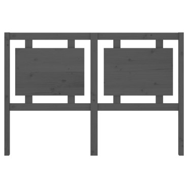 vidaXL Κεφαλάρι Κρεβατιού Γκρι 145,5x4x100cm από Μασίφ Ξύλο Πεύκου 1 τεμ.