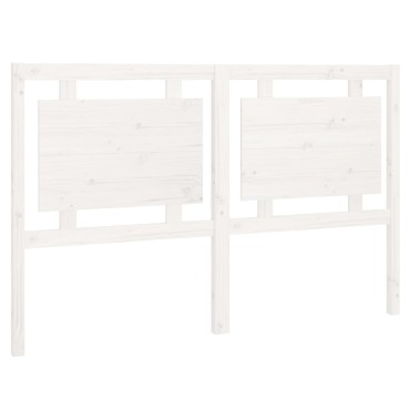 vidaXL Κεφαλάρι Κρεβατιού Λευκό 155,5x4x100cm Μασίφ Ξύλο Πεύκου 1 τεμ.