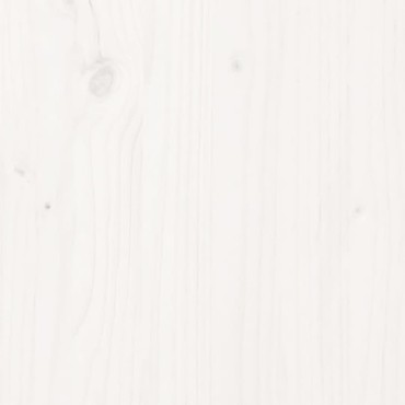 vidaXL Κεφαλάρι Κρεβατιού Λευκό 155,5x4x100cm Μασίφ Ξύλο Πεύκου 1 τεμ.