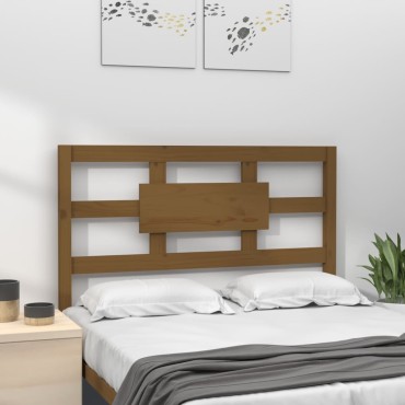 vidaXL Κεφαλάρι Κρεβατιού Μελί 105,5x4x100cm Μασίφ Ξύλο Πεύκου 1 τεμ.