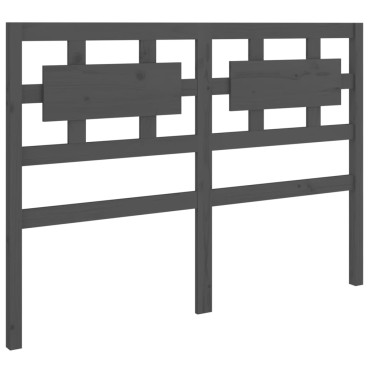 vidaXL Κεφαλάρι Κρεβατιού Γκρι 145,5x4x100cm από Μασίφ Ξύλο Πεύκου 1 τεμ.